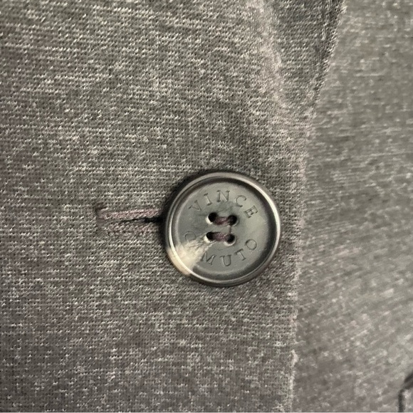 Vince Camuto charcoal grey one button blazer size XS stretch ruched sleeves - Picture 6 of 7